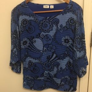 3 for $15 Cato royal blue blouse
